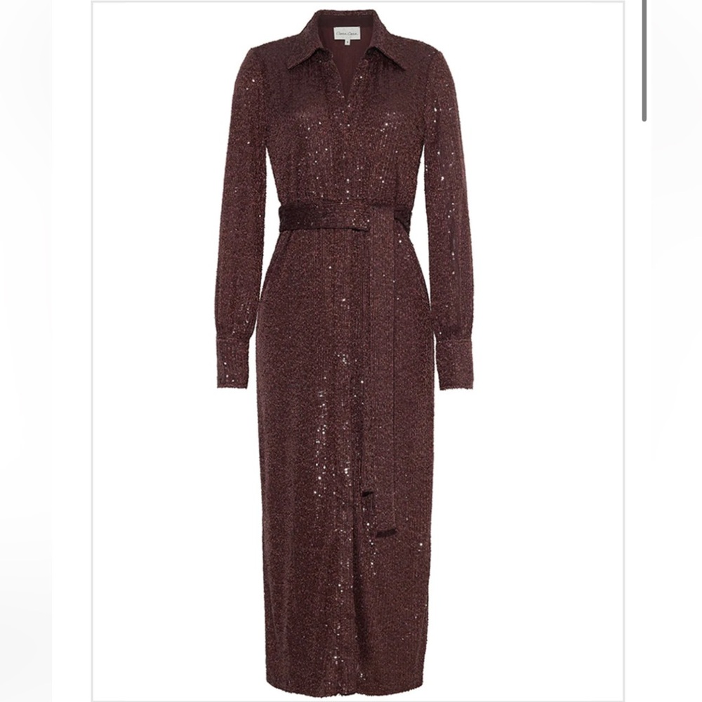 Cara Cara Margaret Dress, Rum Raisin Sequin